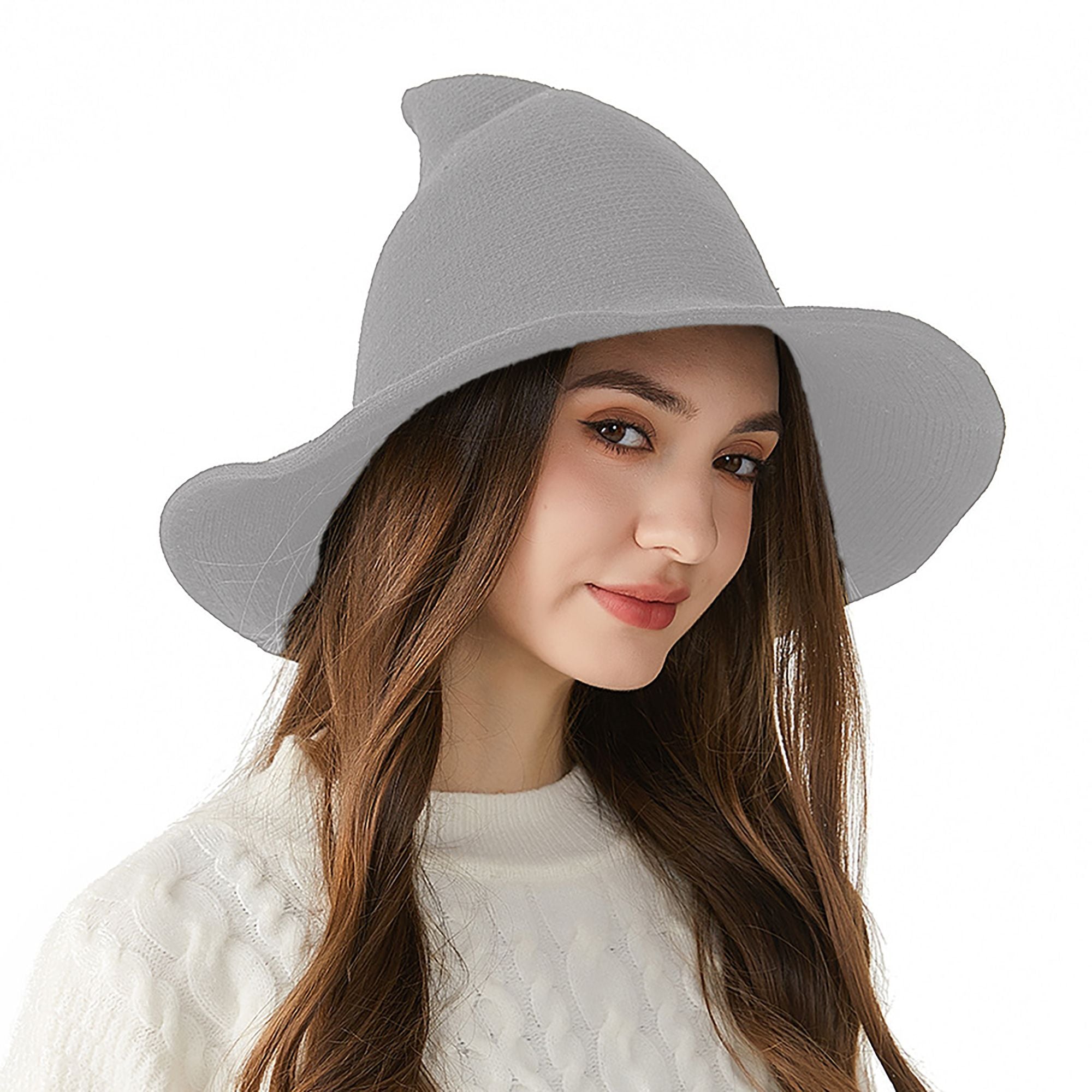 Anna-Kaci Women's Knit Witch Hat - Halloween Costume Accessory