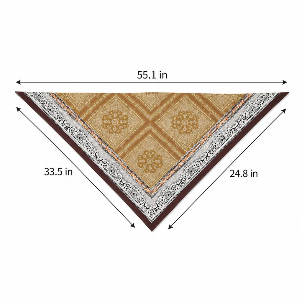Paisley Floral Triangle Scarf Wrap Belt
