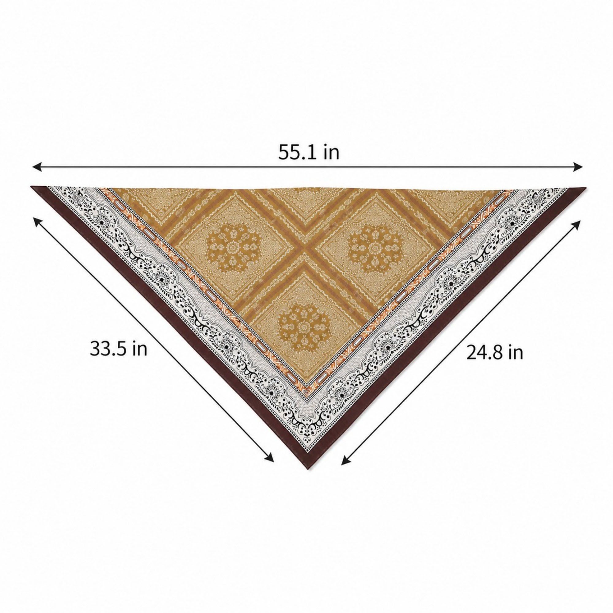Paisley Floral Triangle Scarf Wrap Belt