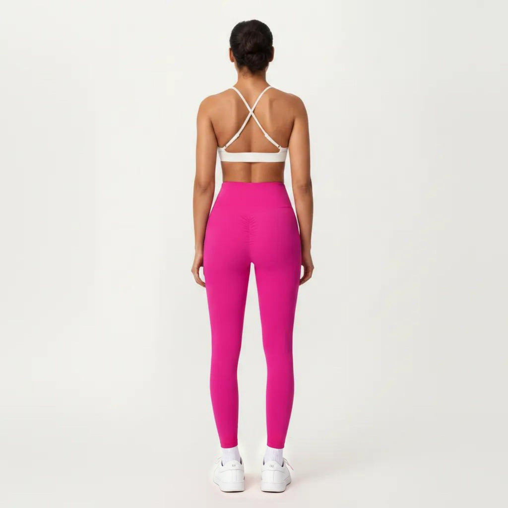 Anna-Kaci Active Women's Triangle Sports Bra with Adjustable Cross Back Straps and Smooth Band