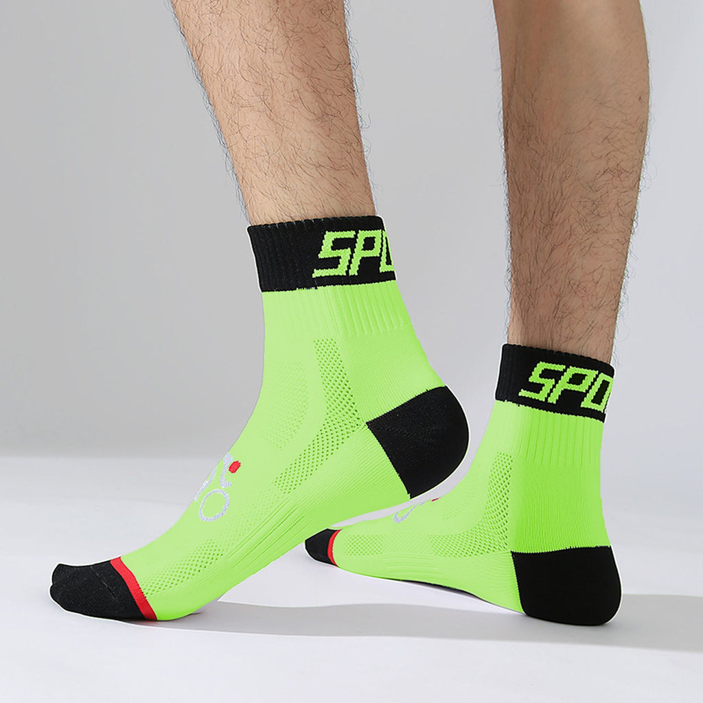 Anna-Kaci 6pk Men's Cycling Pattern Athletic Socks