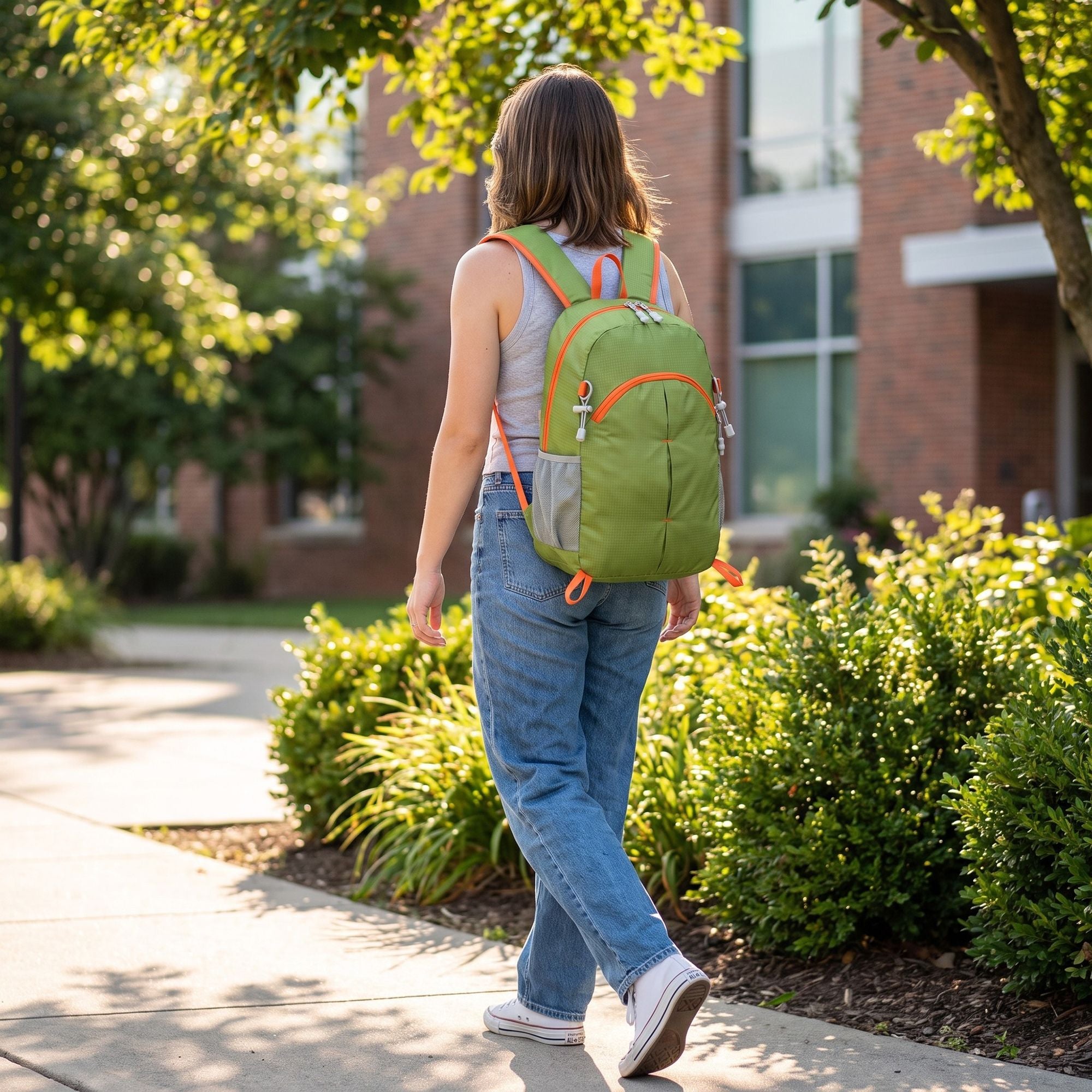 Lightweight Hiking Backpack with Multiple Zip Compartments and Adjustable Padded Straps