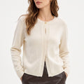 Single Button Open Front Knit Cardigan