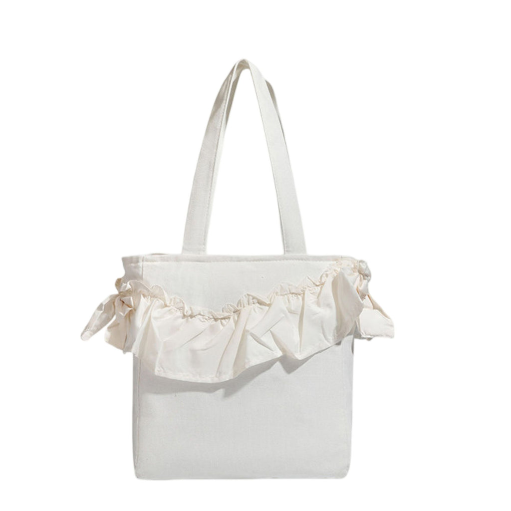 Ruffle Tote Bag for Women, Large Capacity Shoulder Bag for Work, Travel & Everyday Use