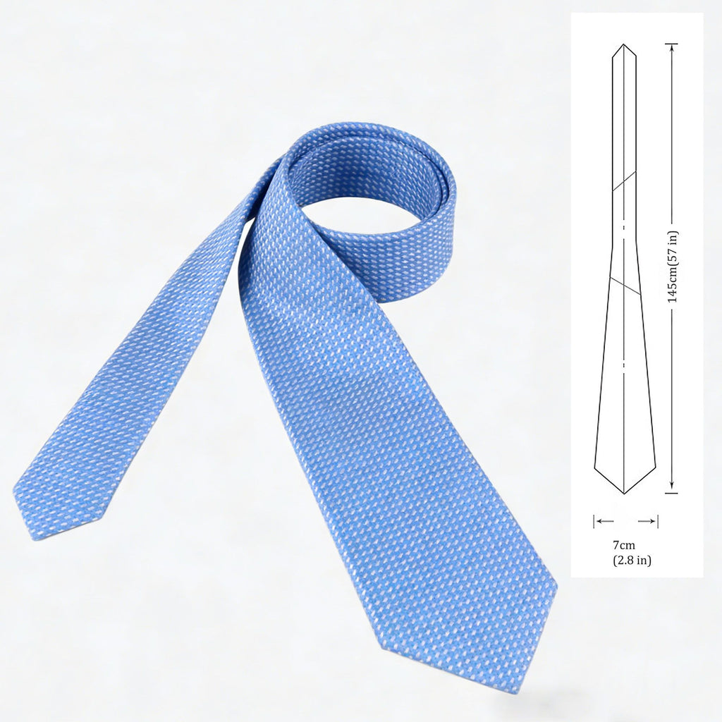 Anna-Kaci Men's Textured Polyester Tie - Formal Necktie for Business, Weddings & Holiday Events