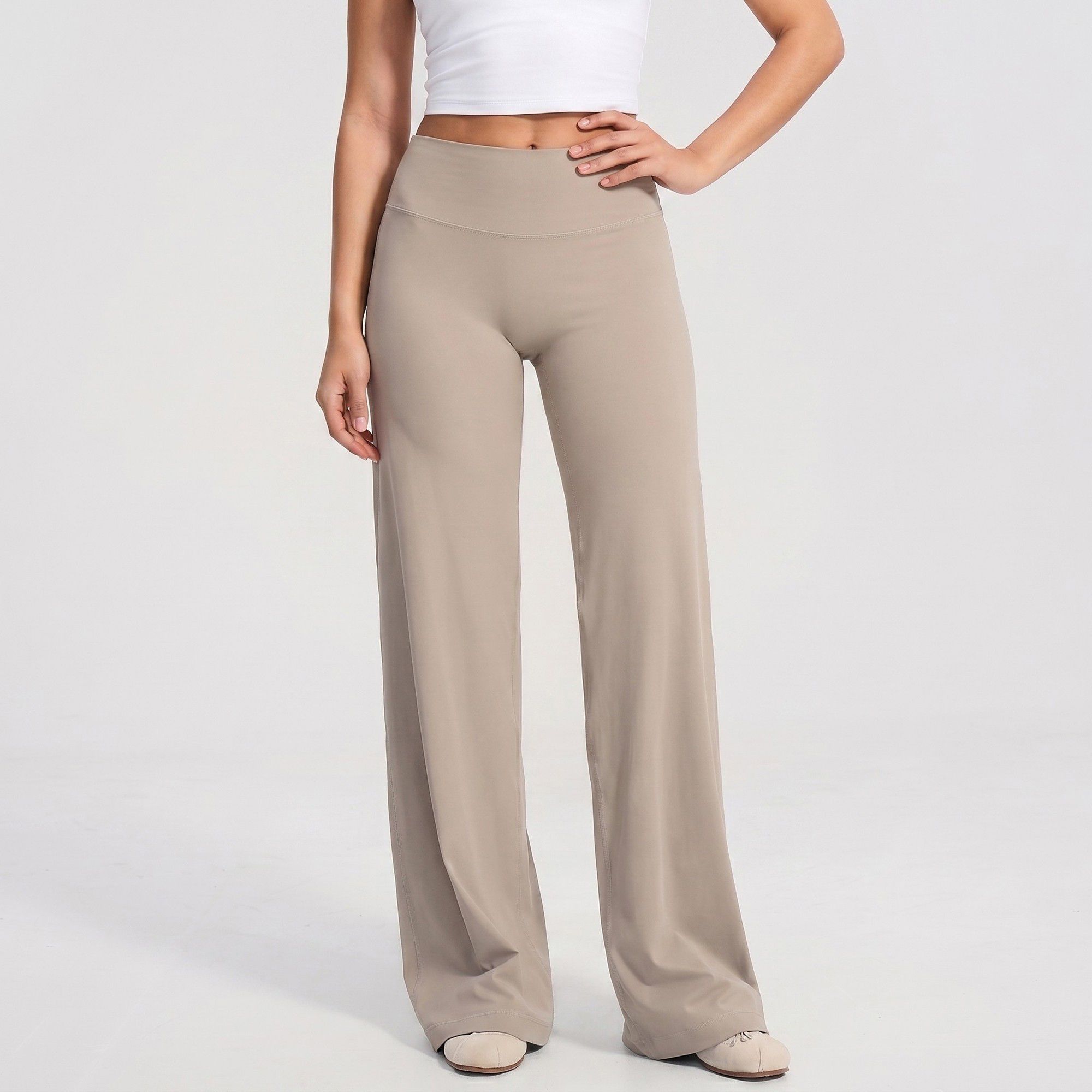 High Waisted Wide Leg Yoga Pants Loose Fit Workout Lounge Pants