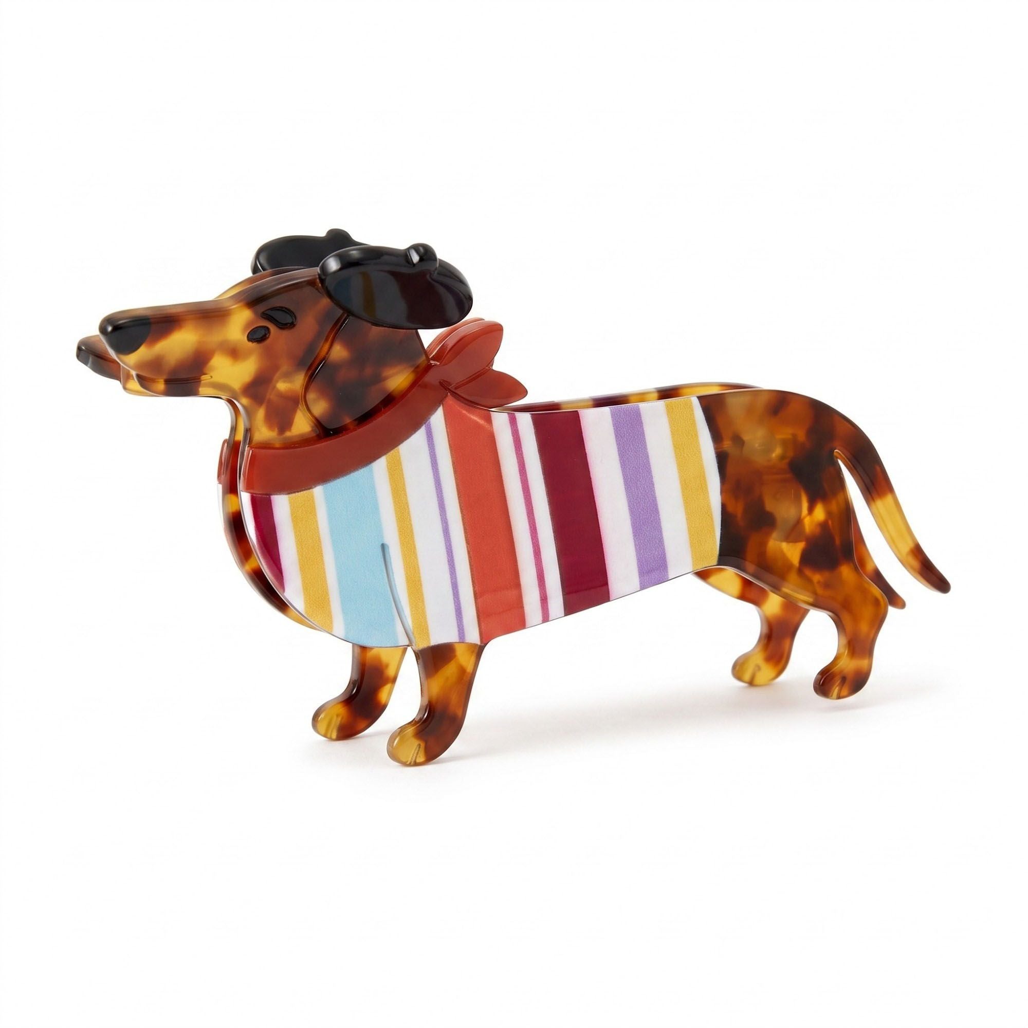 Set de 3 horquillas de pelo de perro salchicha con diseño de tortuga para cachorros