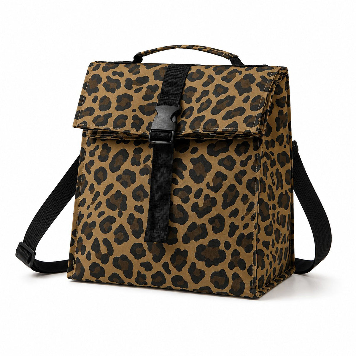 Mochila isotérmica para almuerzo con solapa de hebilla y asa superior