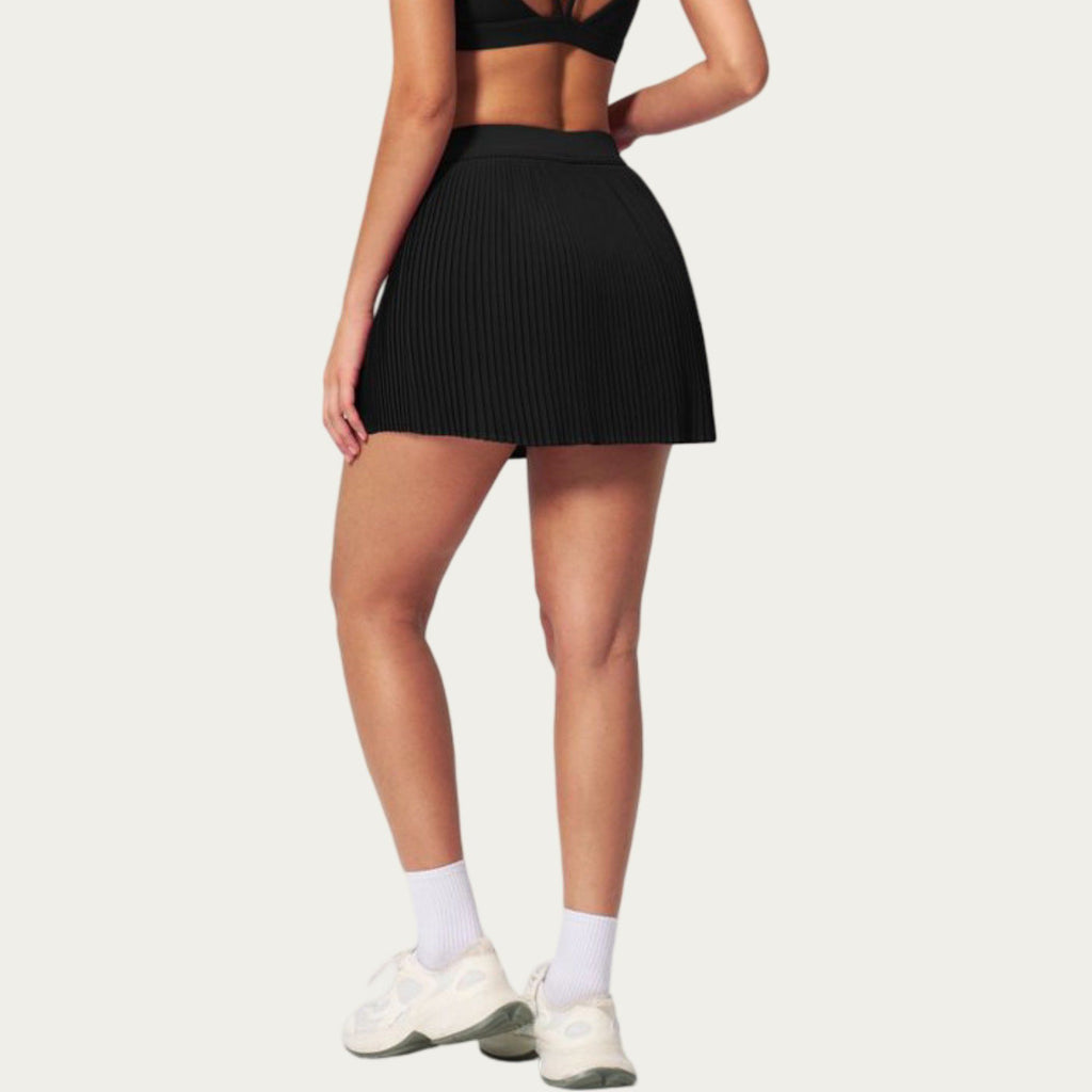 Anna-Kaci Active Women's Pleated Athletic Skort with Built-In Shorts and Side Pocket