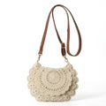 Crochet Crossbody Bag with Scalloped Flap and Adjustable Strap