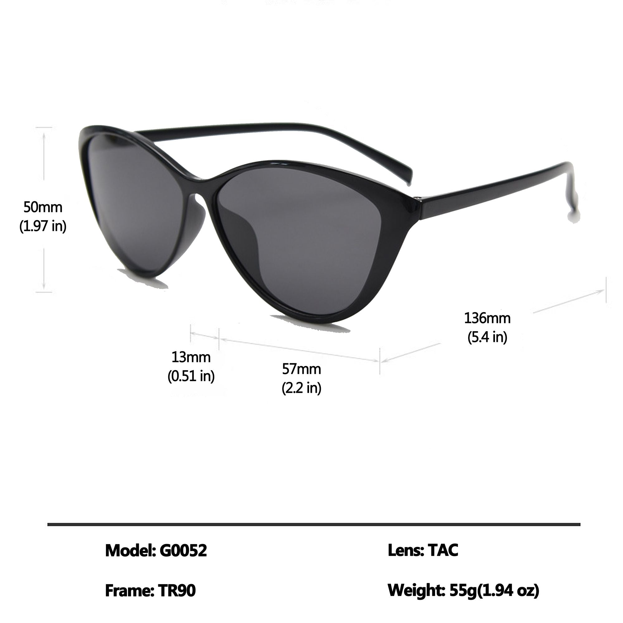 Anna-Kaci Women's Trendy Cat-Eye Sunglasses