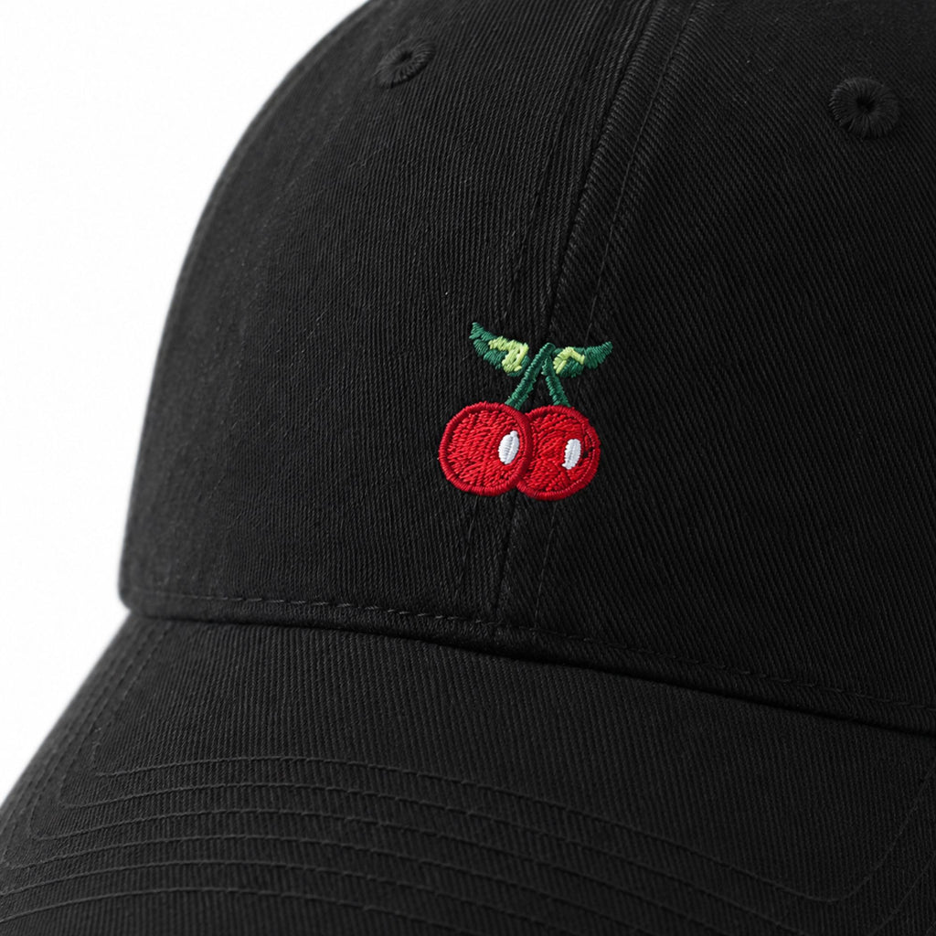 Cherry Embroidered Baseball Cap Adjustable Dad Hat