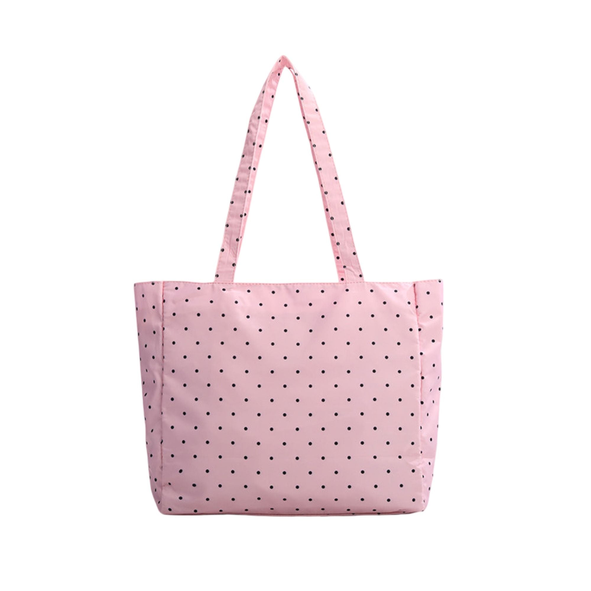 Clear Polka Dot Tote Bag for Women, Large Transparent Shoulder Bag with Bow Detail