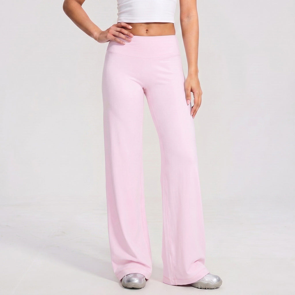 High Waisted Wide Leg Yoga Pants Loose Fit Workout Lounge Pants