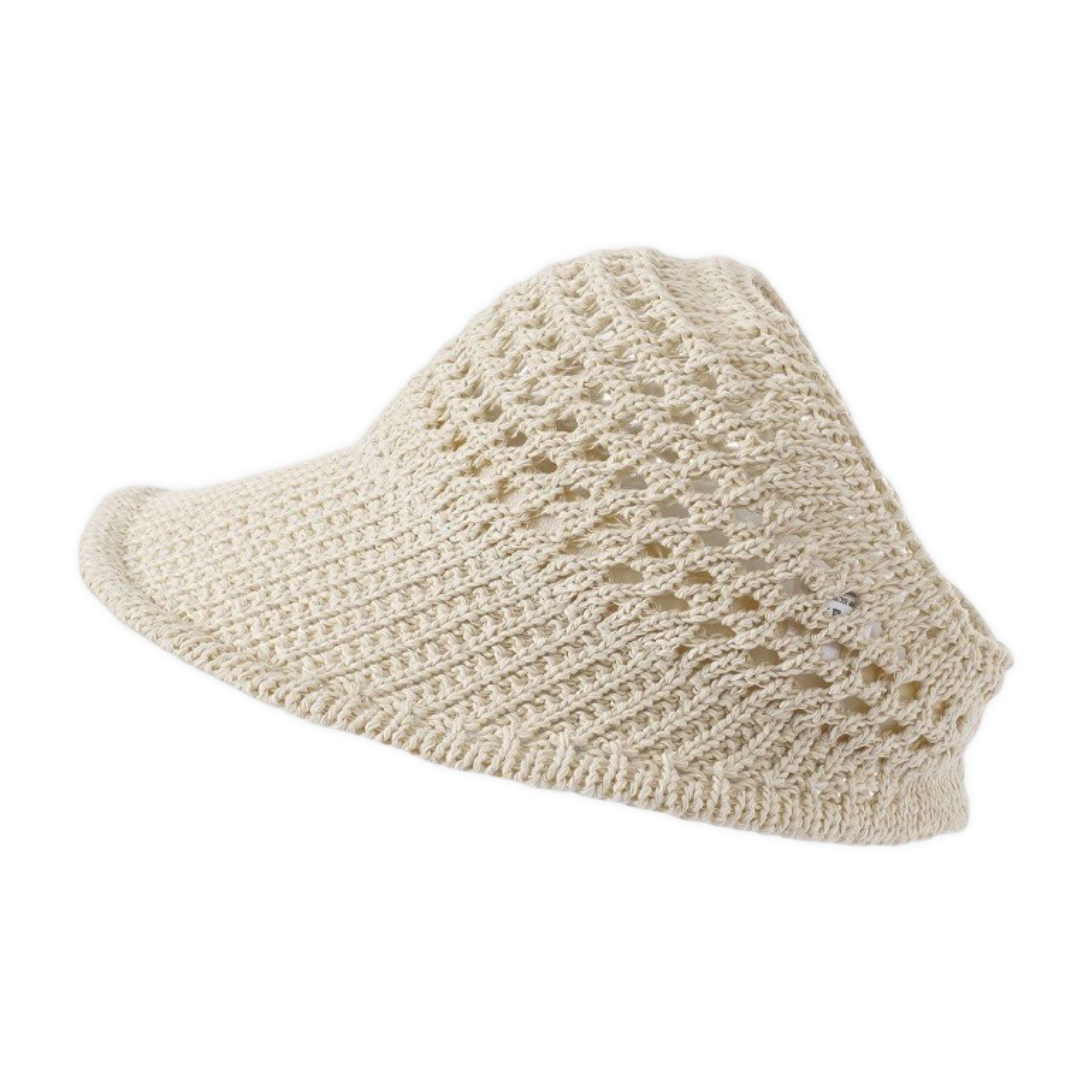 Crochet Bucket Hat Summer Knit Sun Hat Breathable Lightweight Beach Cap