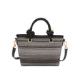 Women's Woven Mini Tote Crossbody Bag with Top Handles and Adjustable Strap