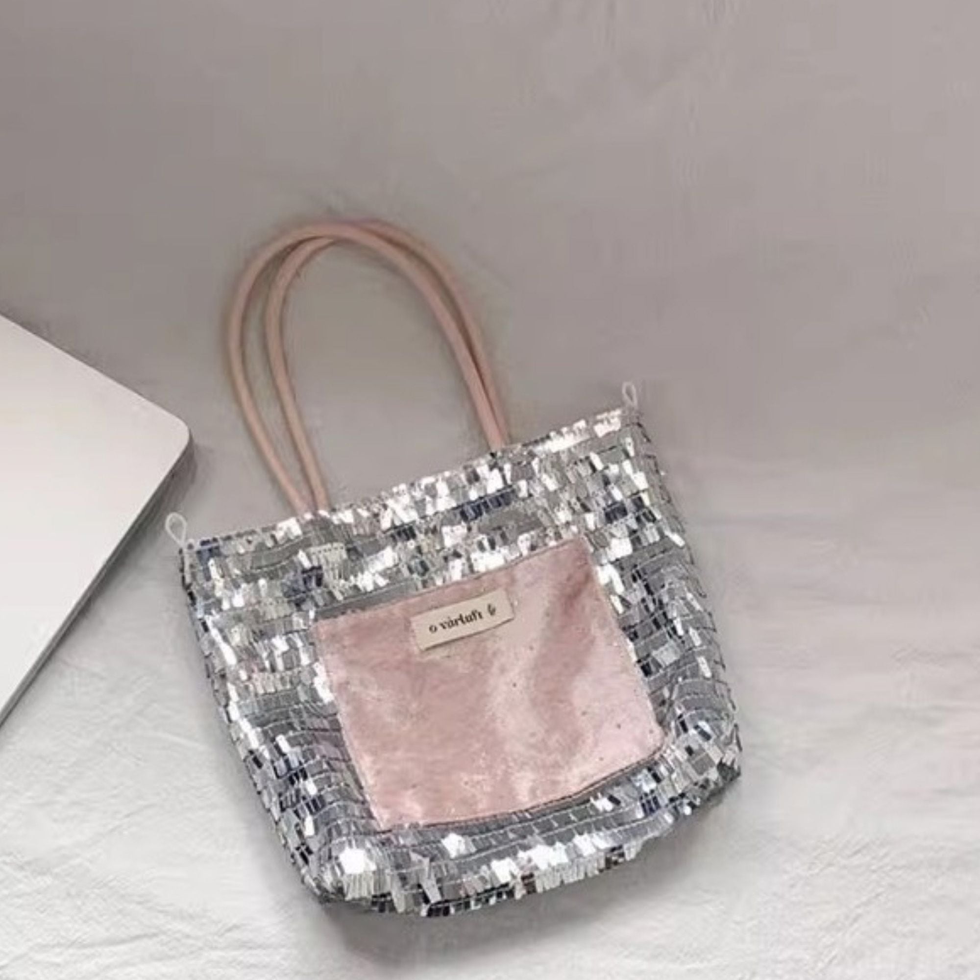 Sequined Mini Handbag Small Square Crossbody Bag for Women