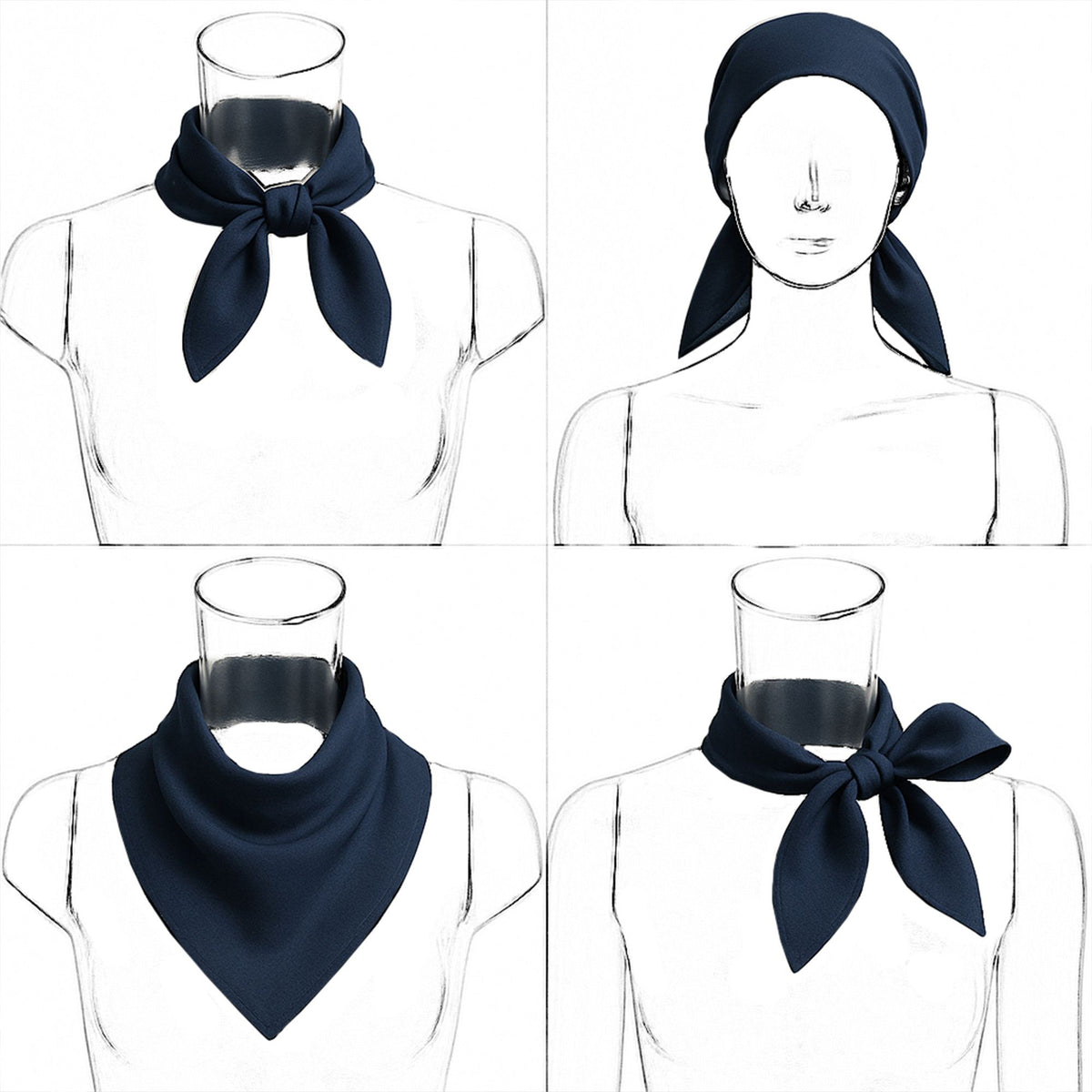 Geometric Print Square Scarf Lightweight Neck Hair and Handbag Fashion Accessory 26.8¡Á26.8 Inches