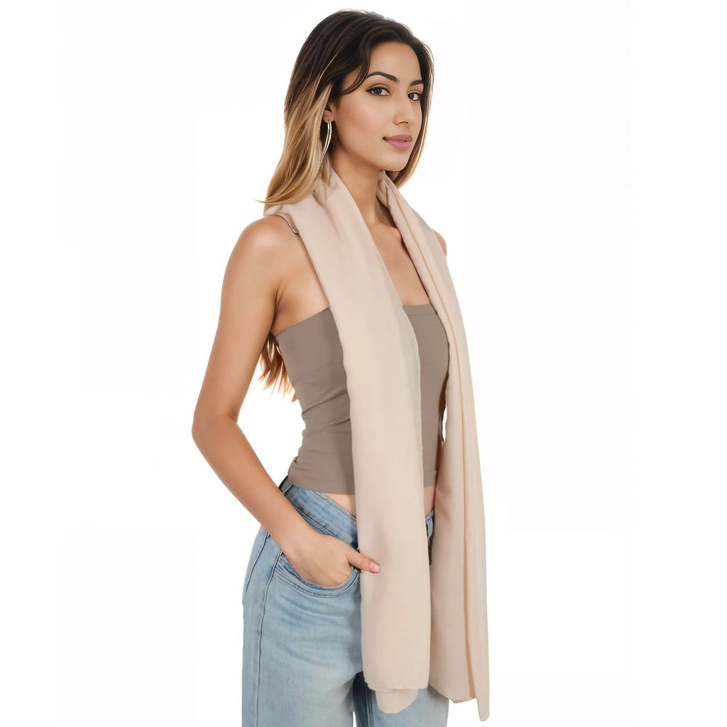 Anna-Kaci Womens Lightweight Chiffon Long Fashion Scarves Solid Color Fall Wrap Shawls