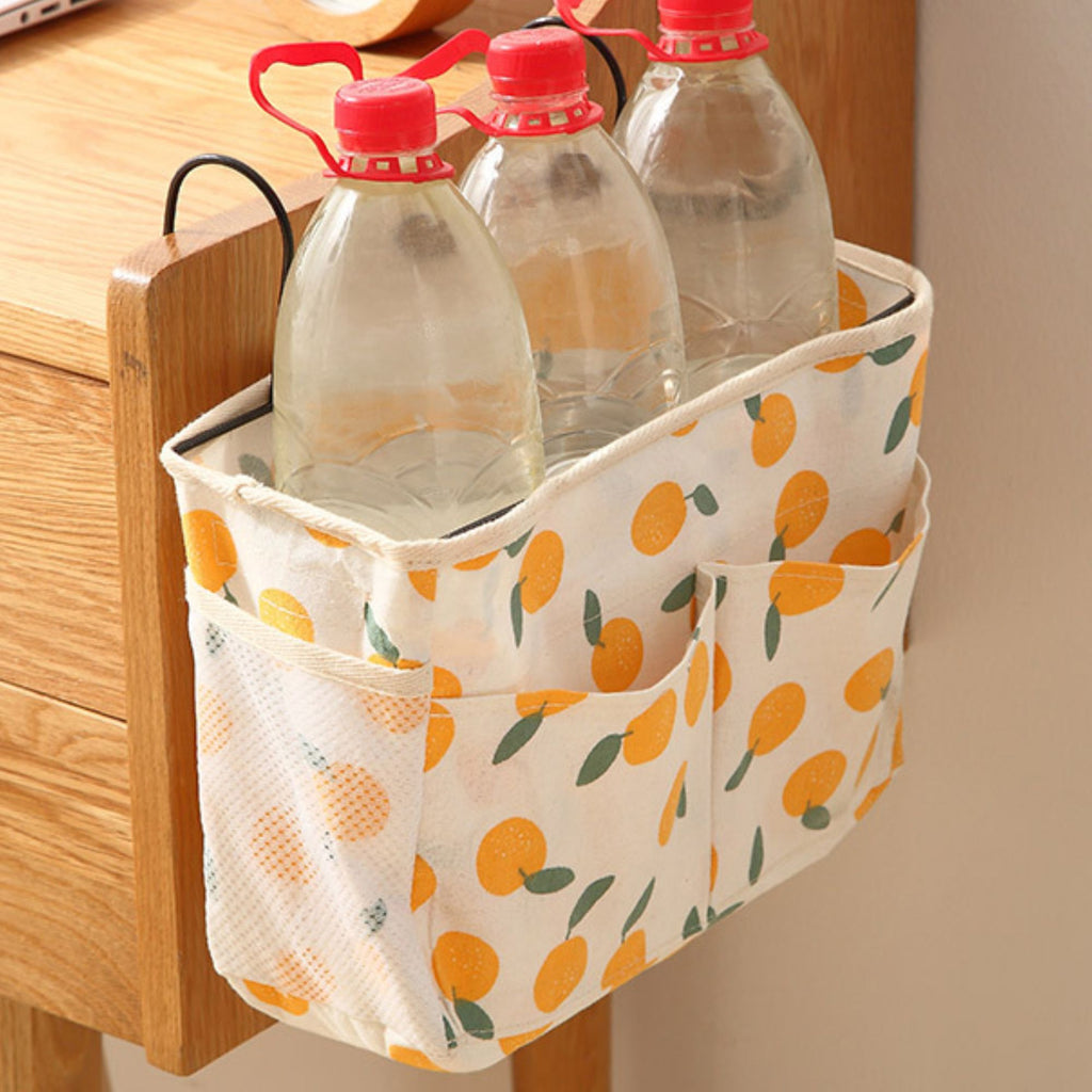 Bedside Hanging Storage Organizer with Multiple Pockets Desk Side Storage Caddy for Dorm Bedroom