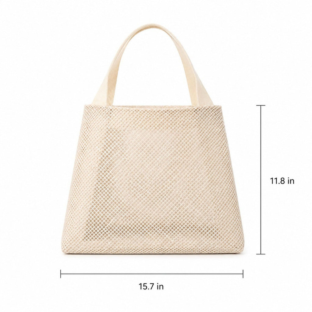 Large Mesh Tote Bag with Comfortable Shoulder Straps