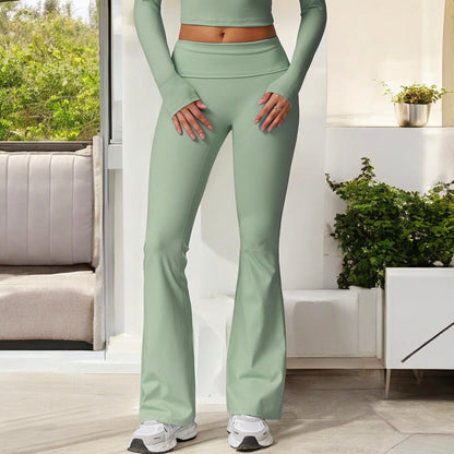 Flared High Waist Yoga Pants for Activewear and Everyday Comfort
