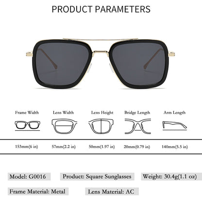 Anna-Kaci Women's Chic Square Frame Polarized Sunglasses UV400 Protection