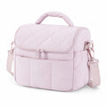 Quilted Insulated Lunch Bag with Adjustable Strap Padded Handle and PEVA Lining