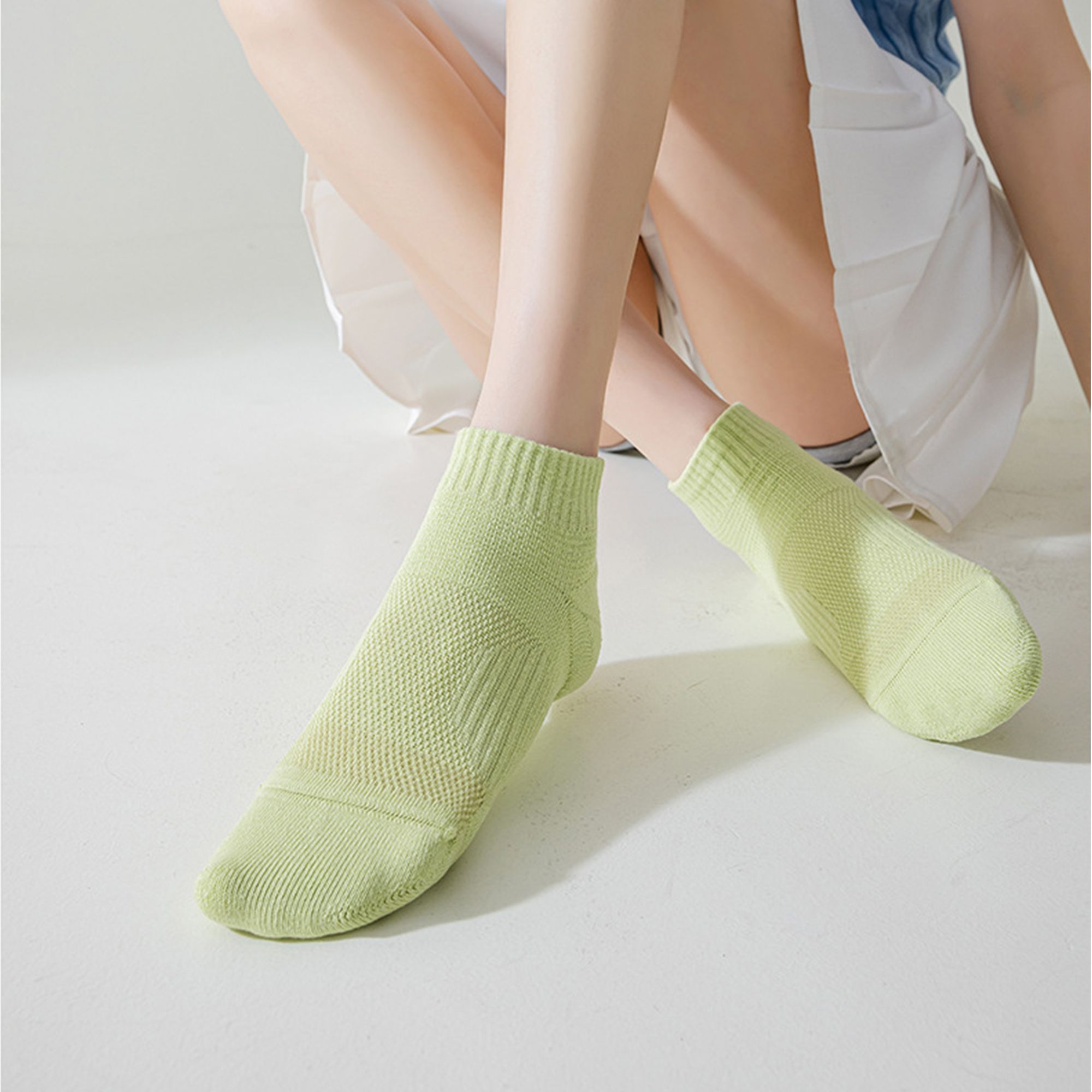Anna-Kaci 3 Pairs Women's Ankle Athletic Socks Soft Cotton Cushioned Breathable Design with Ribbed Cuffs for Active Casual Wear