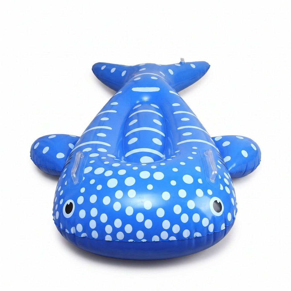 Whale Shark Inflatable Pool Float Lounger with Handles Durable PVC Large Swim Float for Pool Beach Lake 63x29.5in