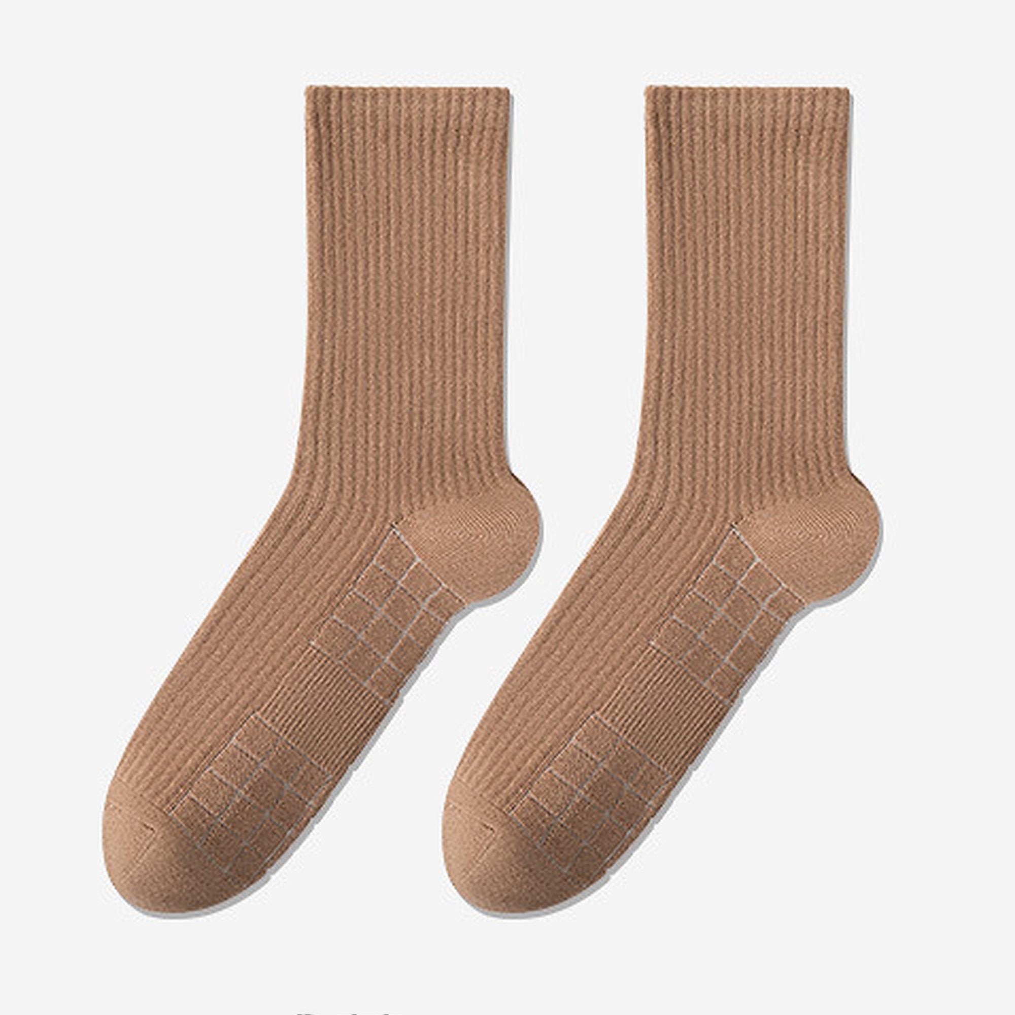 Anna-Kaci 6pk Men's Crew Socks with Non - Slip Sole