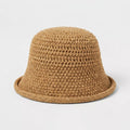 Crochet Bucket Hat with Rolled Brim and Openwork Texture