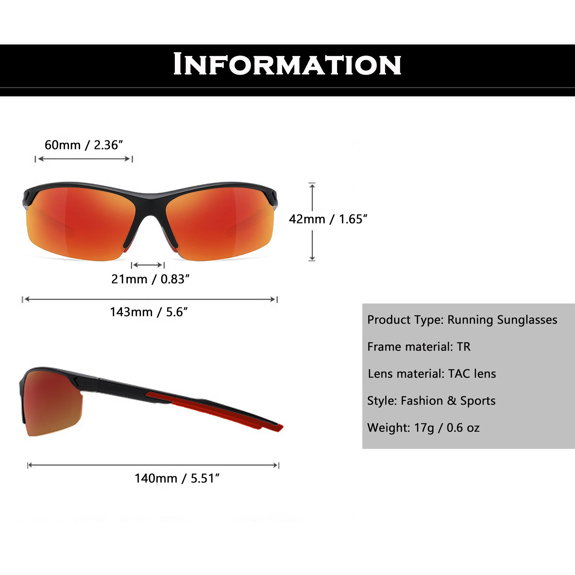 Anna-Kaci Active Women's Stylish Sports Running Sunglasses Polarized UV400 Protection
