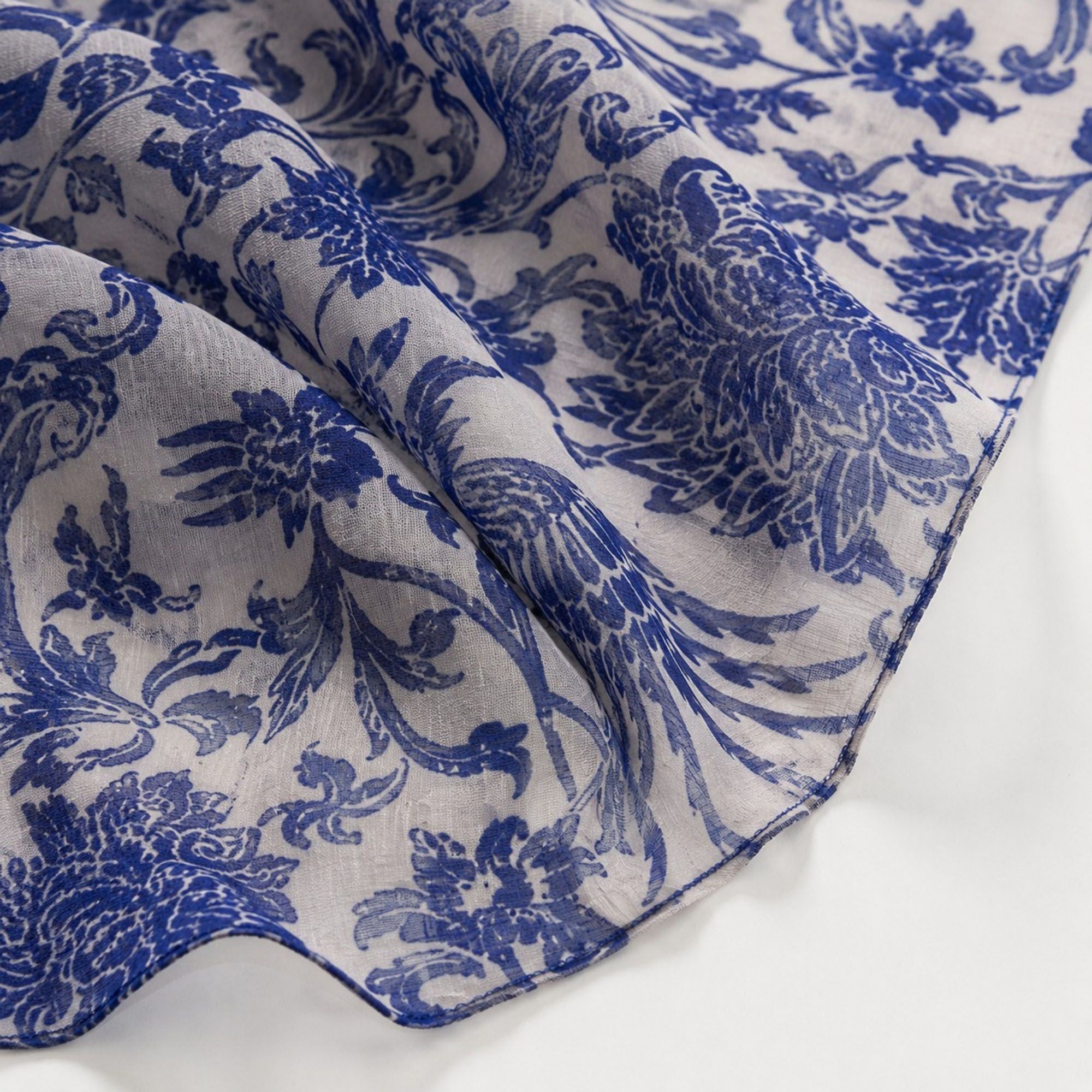 Lightweight Abstract Floral Sheer Long Scarf