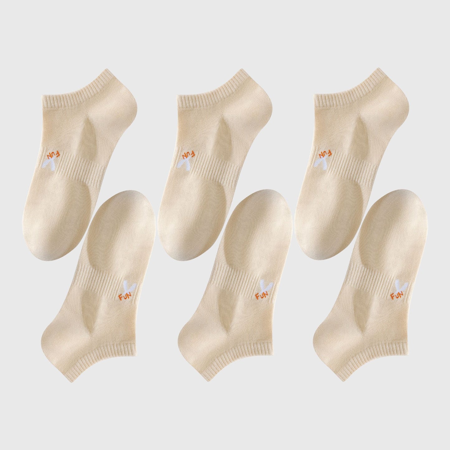 Anna-Kaci Women's No-Show Socks with FUN Letters 6Pk