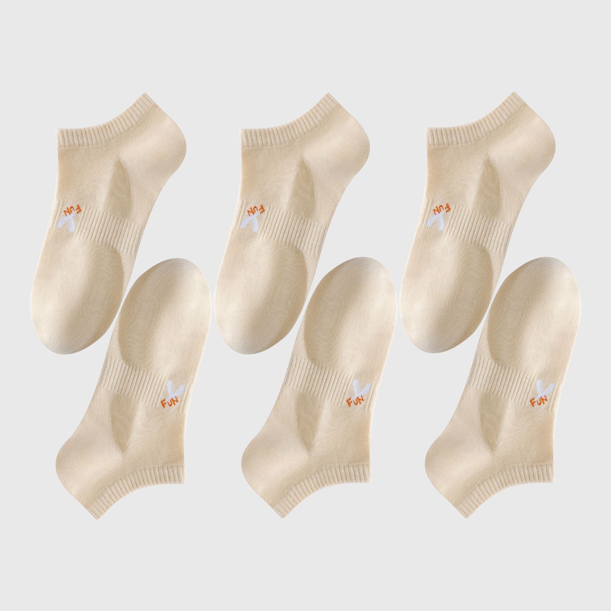 Anna-Kaci Women's No-Show Socks with FUN Letters 6Pk