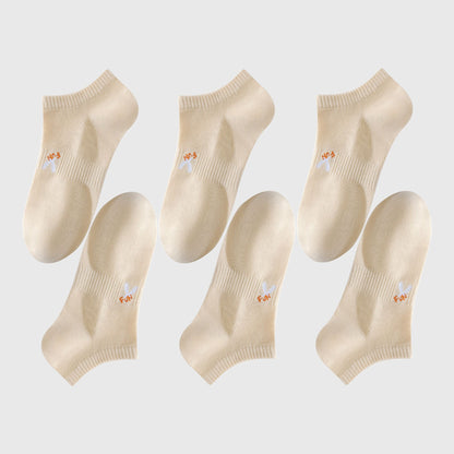 Anna-Kaci Women's No-Show Socks with FUN Letters 6Pk