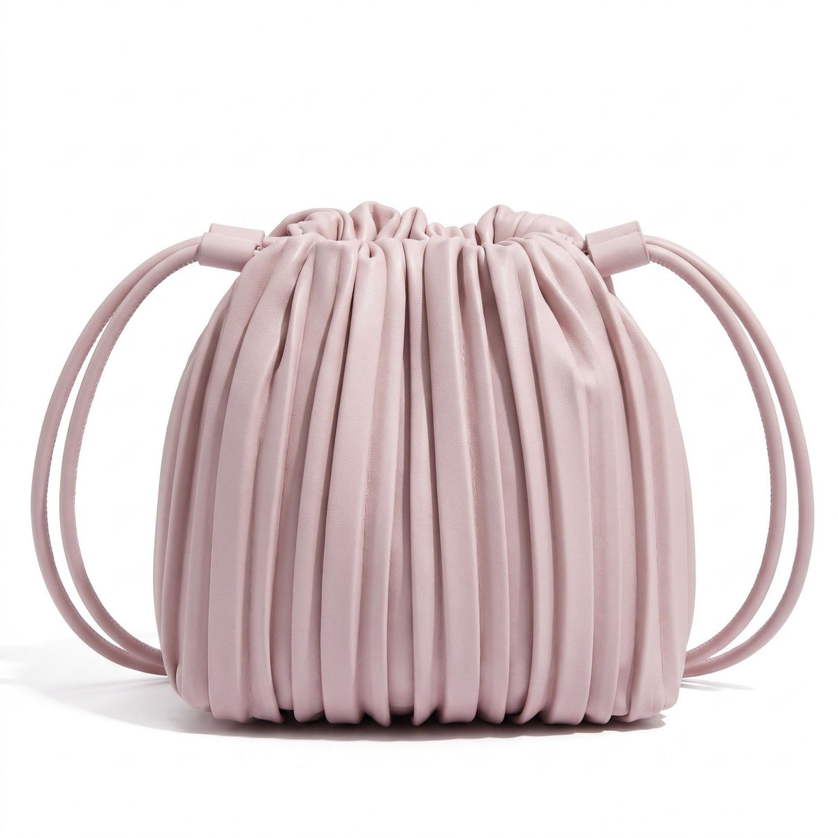 Bolso Bombonera Cruzado Plisado con Correa Larga para el Hombro y Parte Superior Fruncida 7.5x8.5x3.5in