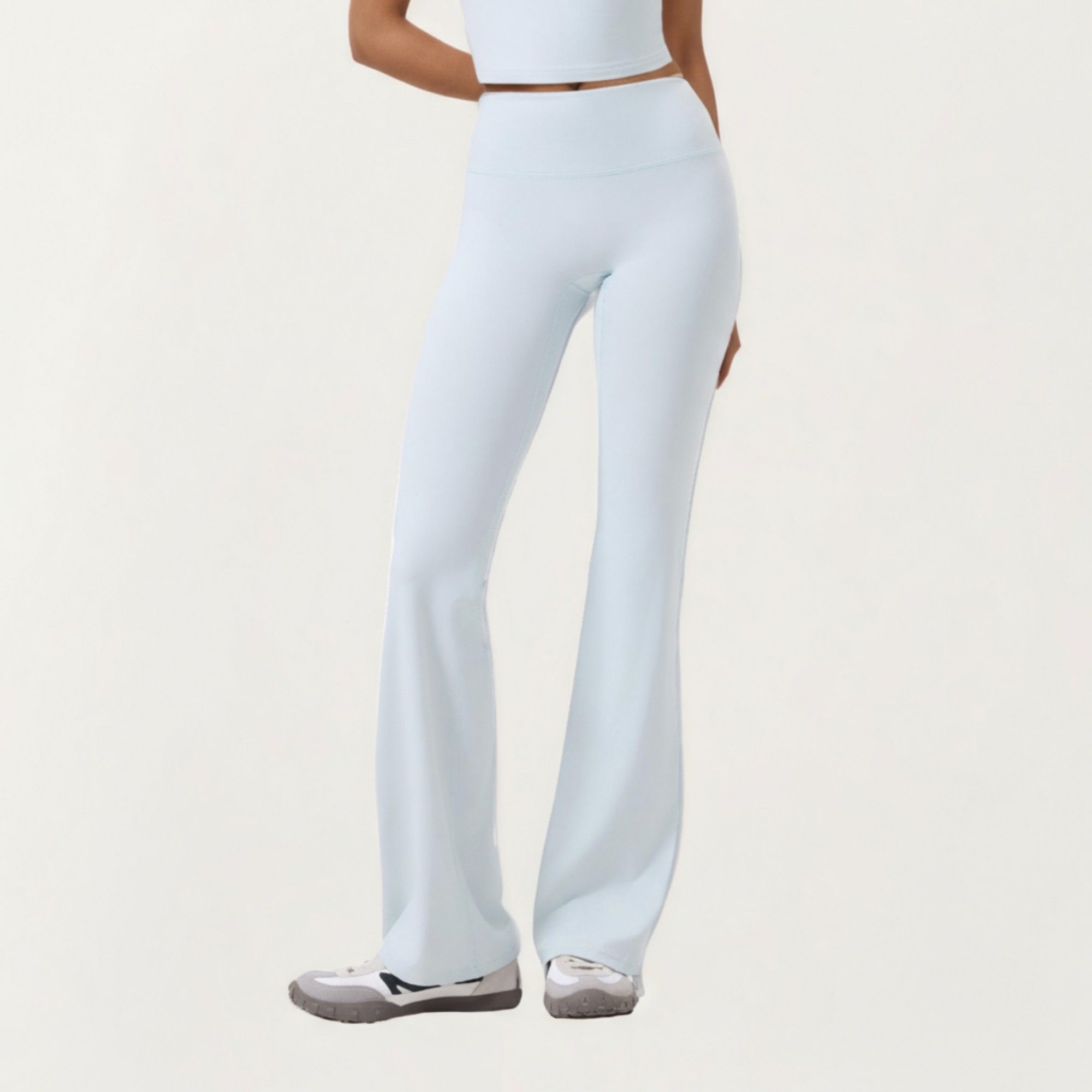 Anna-Kaci Active Women's High Waist Flare Sweatpants with Seamless Stretch Fit