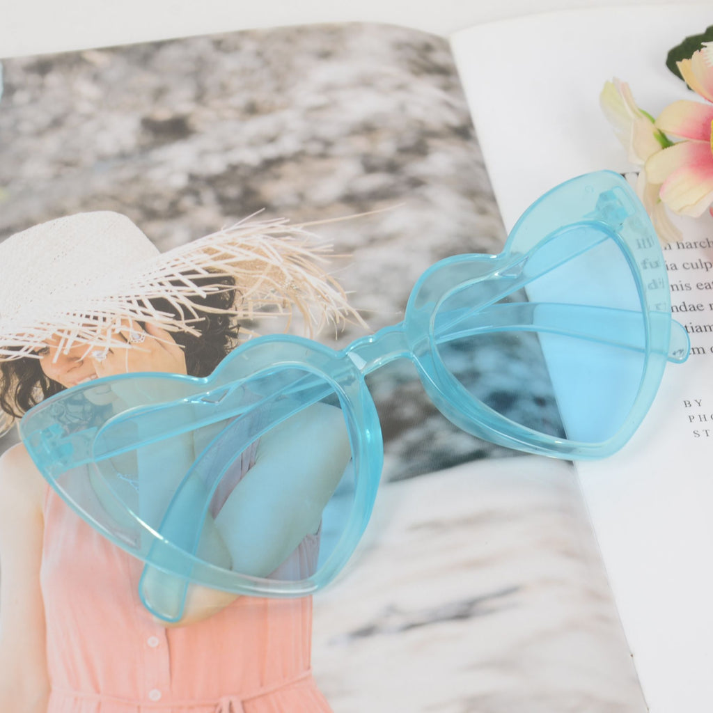 Anna-Kaci Active Women's Vibrant Heart-Shaped Fashion Sunglasses UV400 Protection