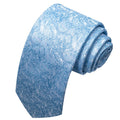 Men's Floral Print Tie with Woven Botanical Pattern and Classic Tapered Design
