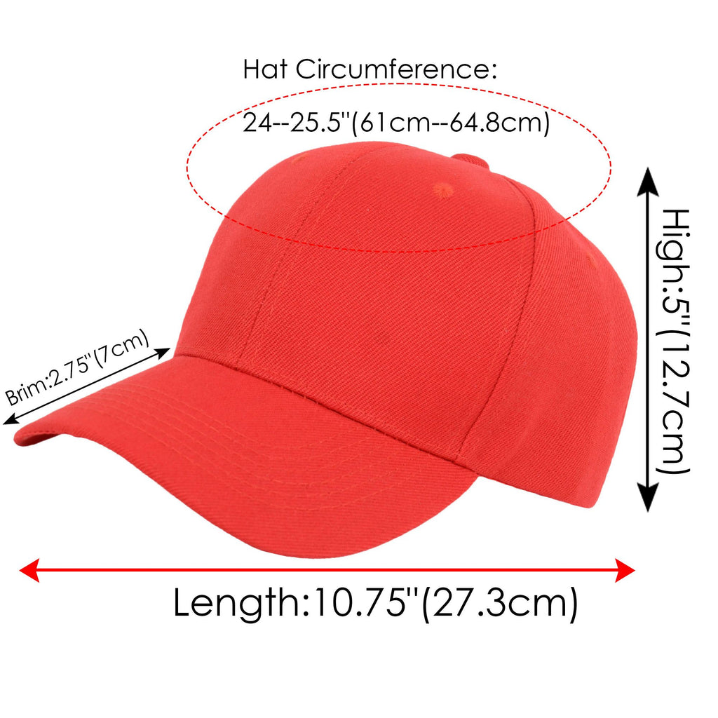 Alilang Classic Baseball Cap for Women Men Golf Dad Hat Solid Adjustable Plain Cap