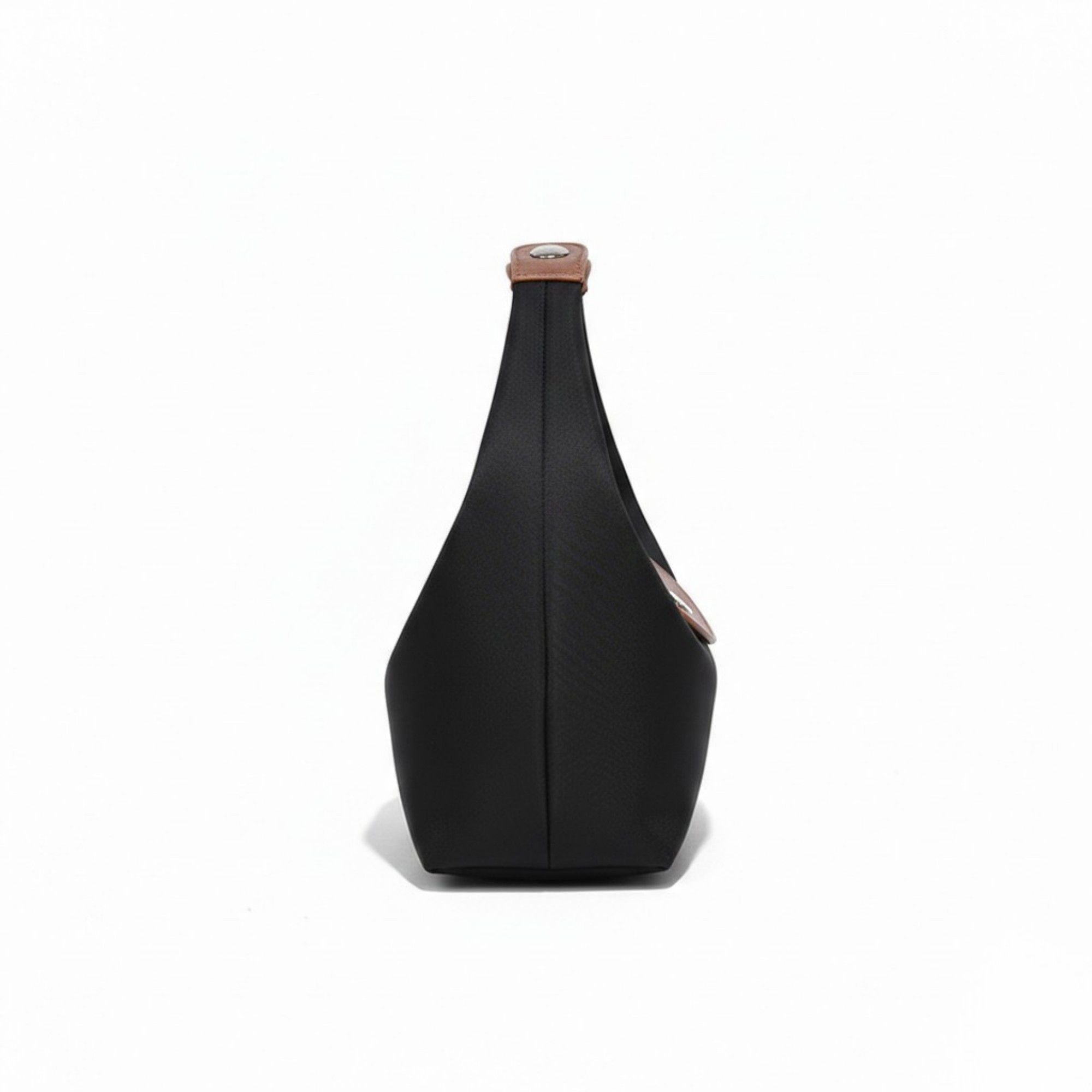 Anna-Kaci Women's Nylon Mini Hobo Shoulder Bag with Snap Flap Closure and Compact Crescent Silhouette