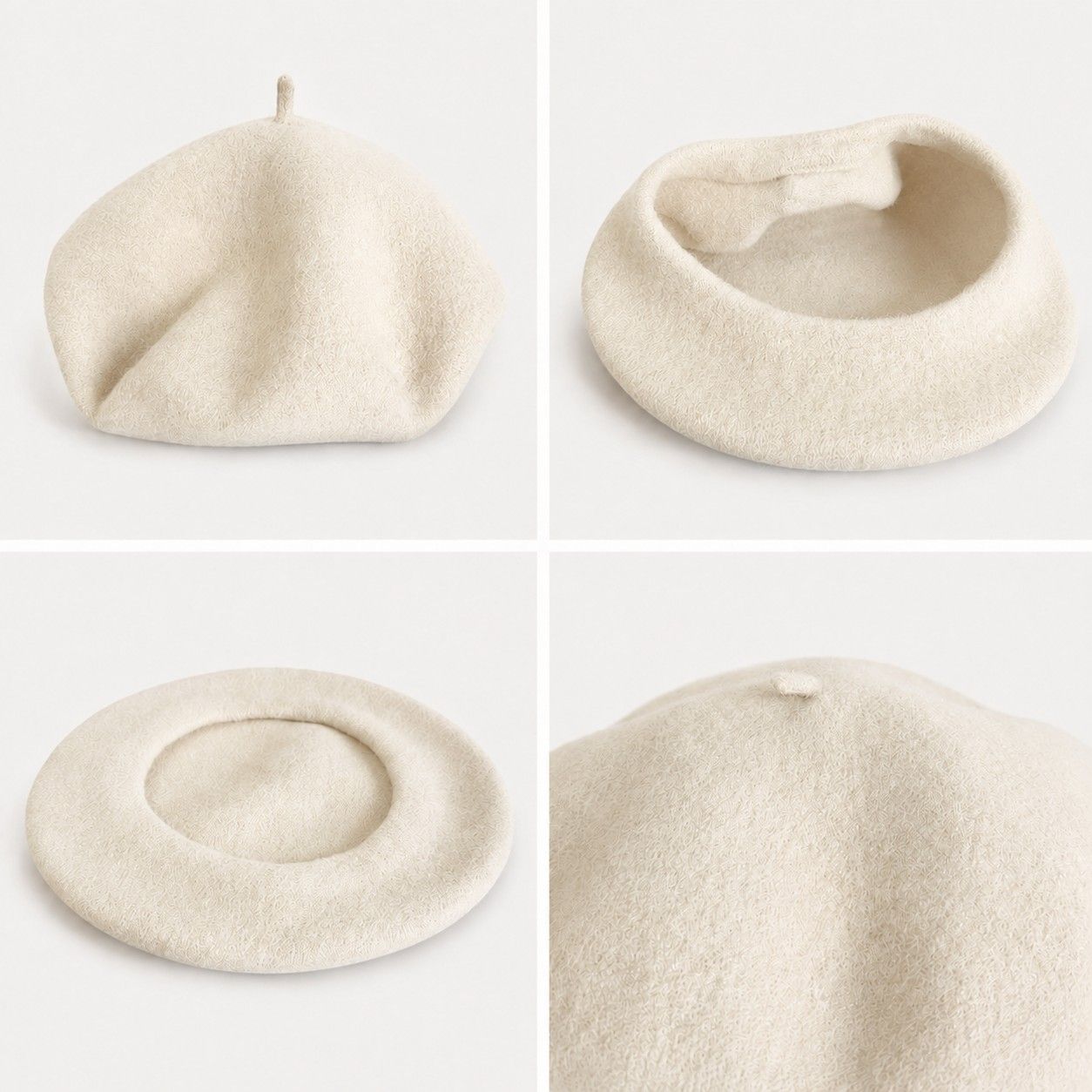 Wool Beret Hat Classic French Painter Cap Soft Felt Everyday Style