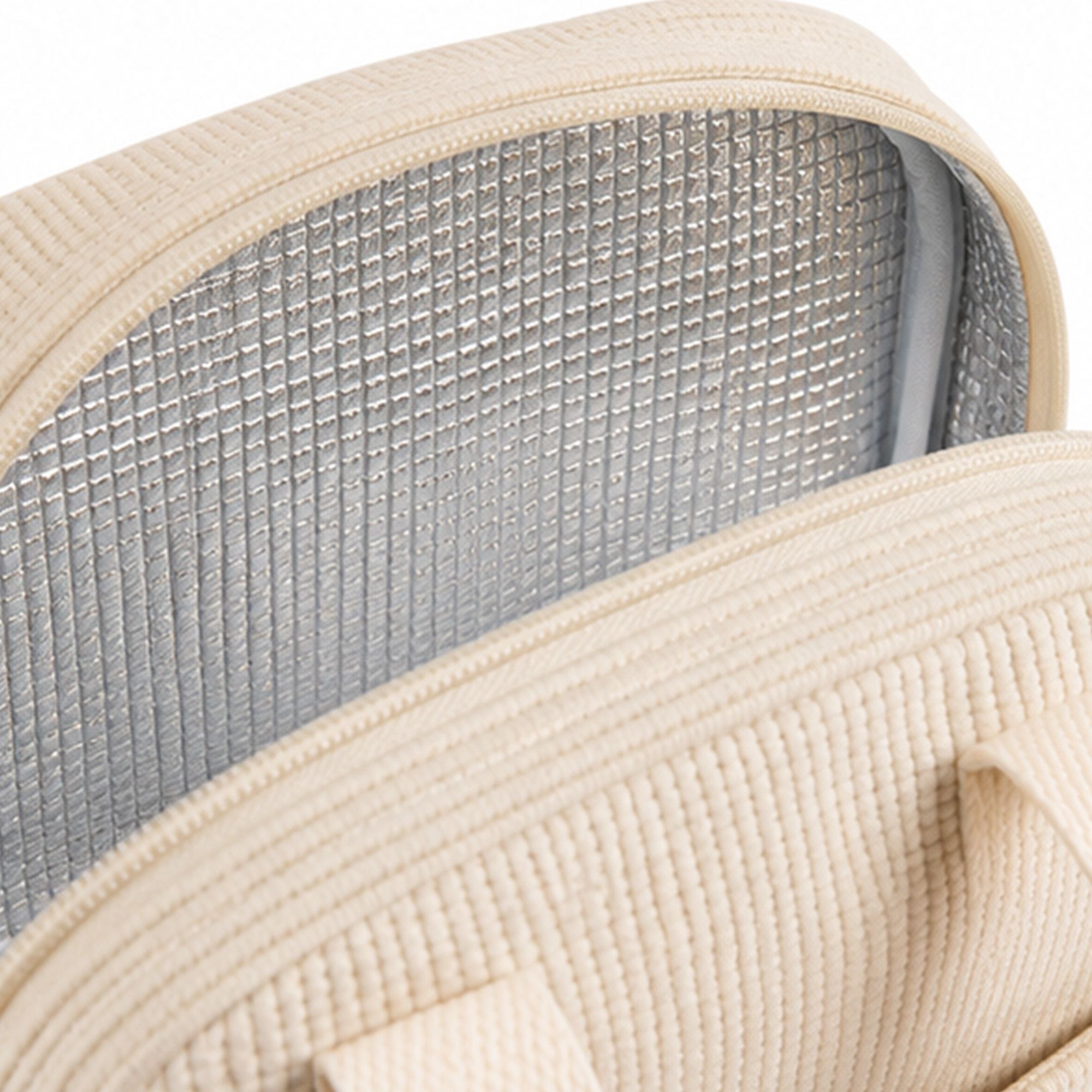 Insulated Corduroy Lunch Bag with Front Pocket