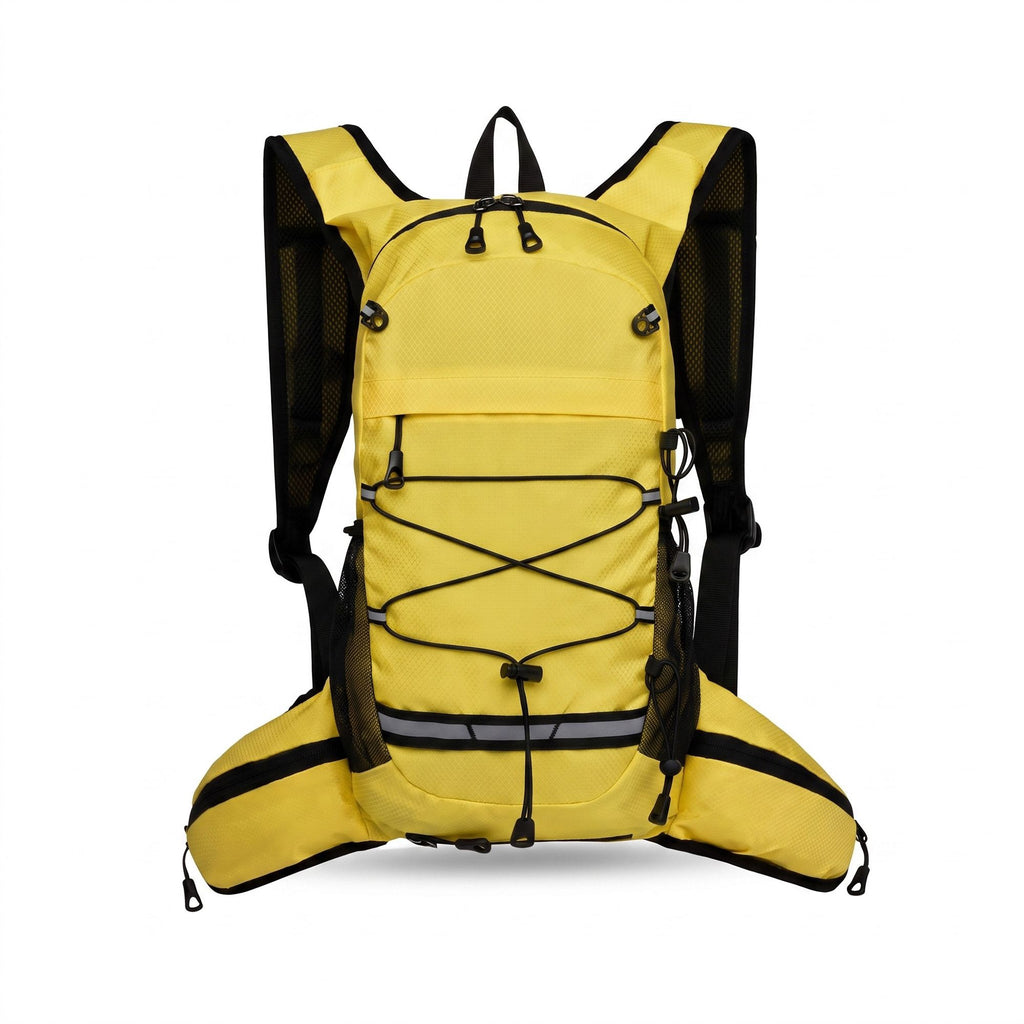Outdoor Hiking Backpack with Bungee Cord Front Pocket Side Mesh Pockets Waist Belt