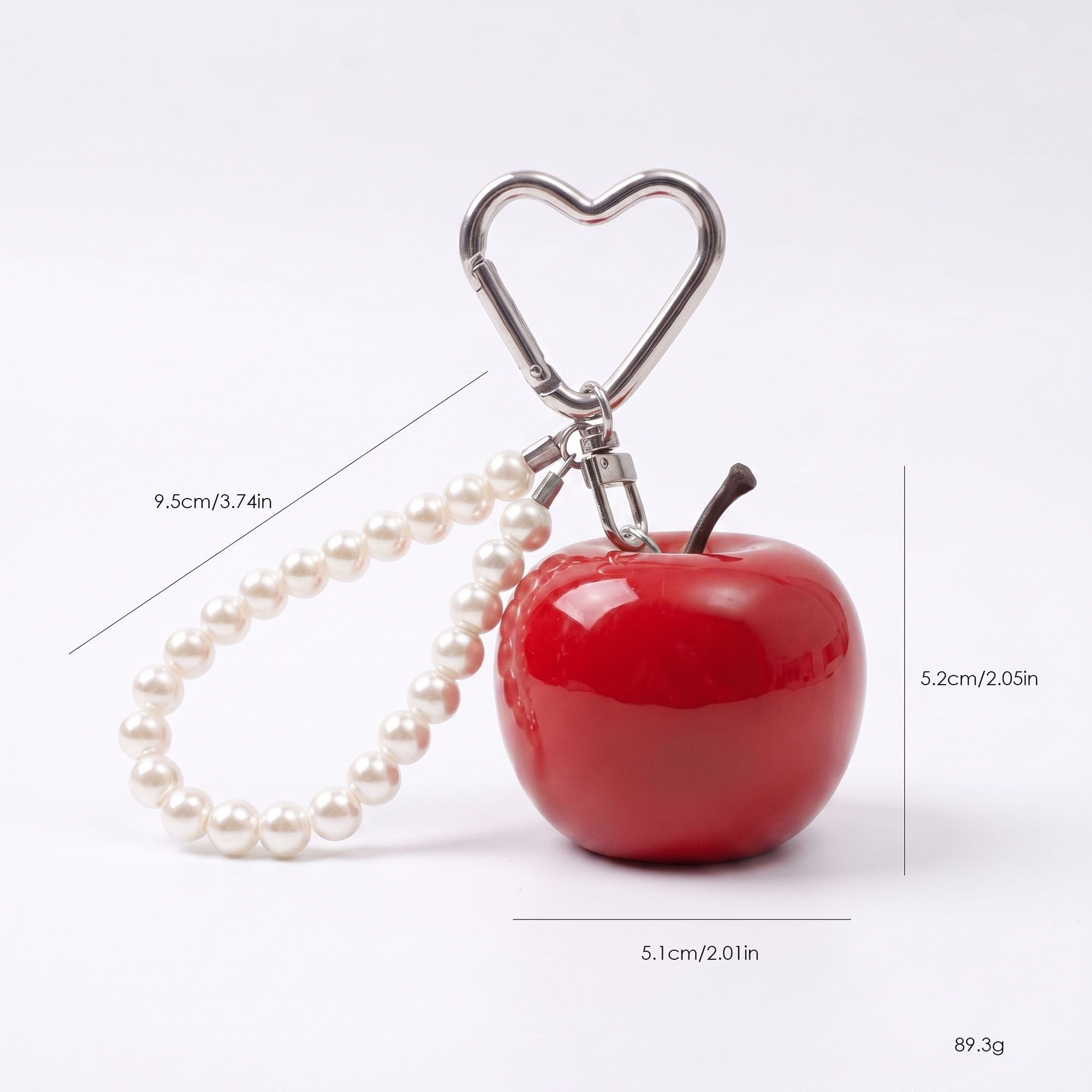 Bag Charm with Hanging Clip and Decorative Accent