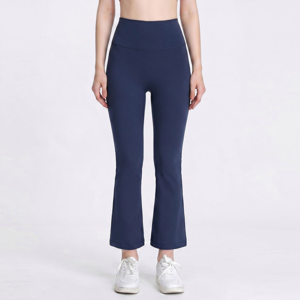 High Waist Flare Yoga Pants with Wide Waistband Smooth Stretch Pull On Workout Lounge Pants