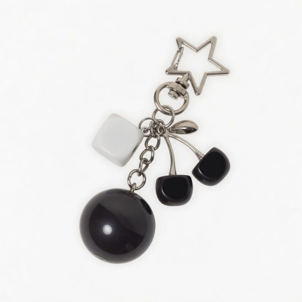 Dice Charm Keychain with Multi Dice Pendant Set Game Theme Bag Charm Key Ring Accessory