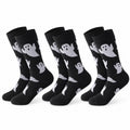 Halloween Ghost Crew Socks 3 Pair Pack Novelty Pattern